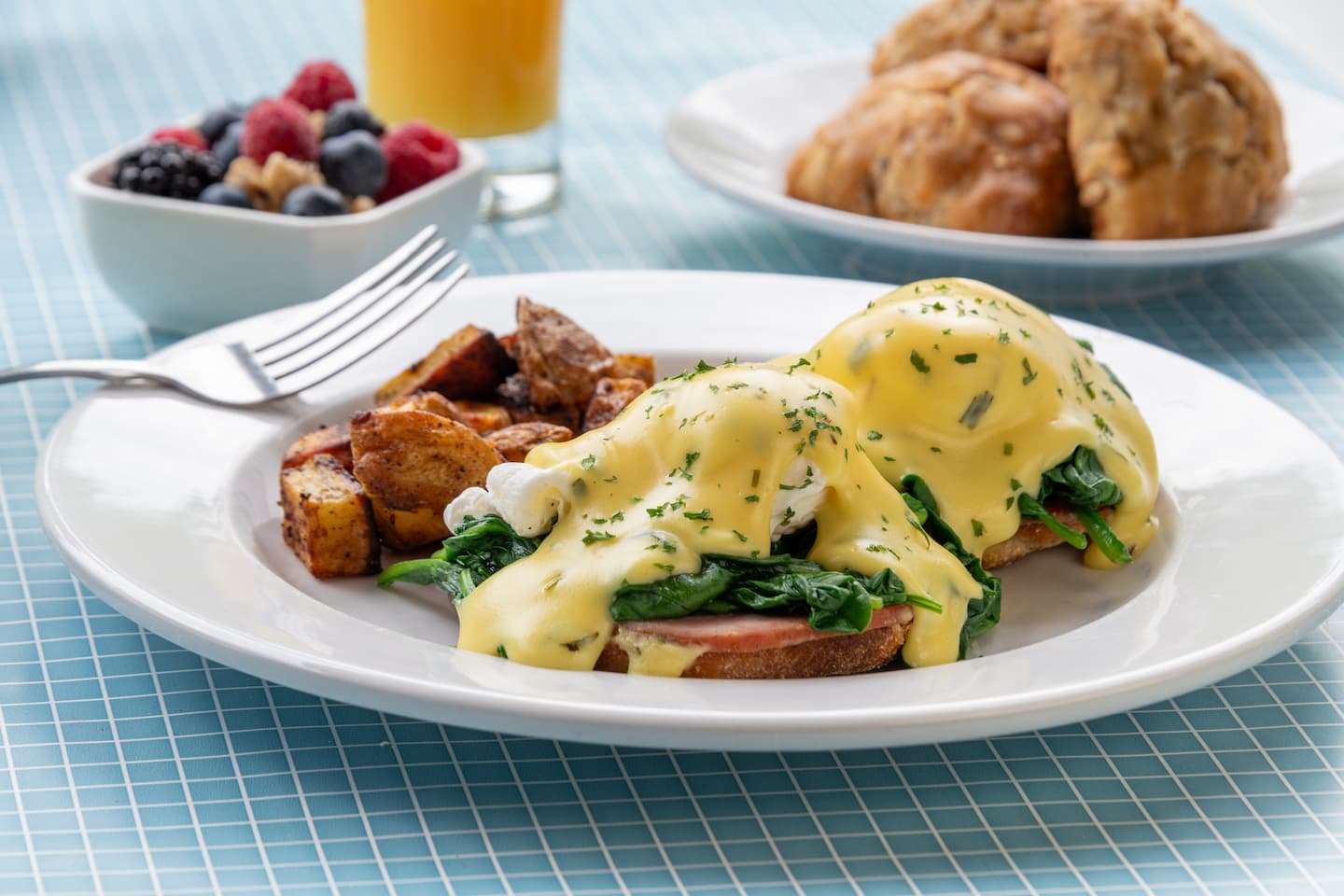 Eggs Benedict made at our Vermont bed and breakfast using ingredients from local Vermont farms