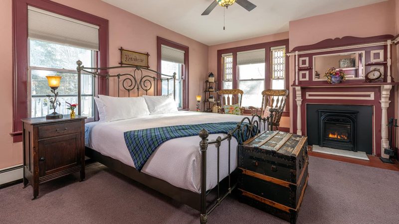 Bed in Room 1 at Waterbury, VT