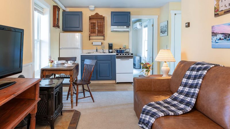 Living Room and efficiency kitchen in Room 9